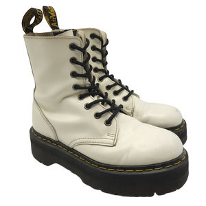 Dr. Martens Combat Boots Jadon Platform Leather Lace Up 8-Eye Size 6